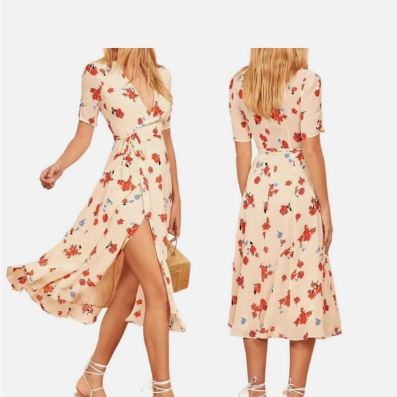 NWT Reformation Napa Wrap Dress size Small - Picture 10 of 13